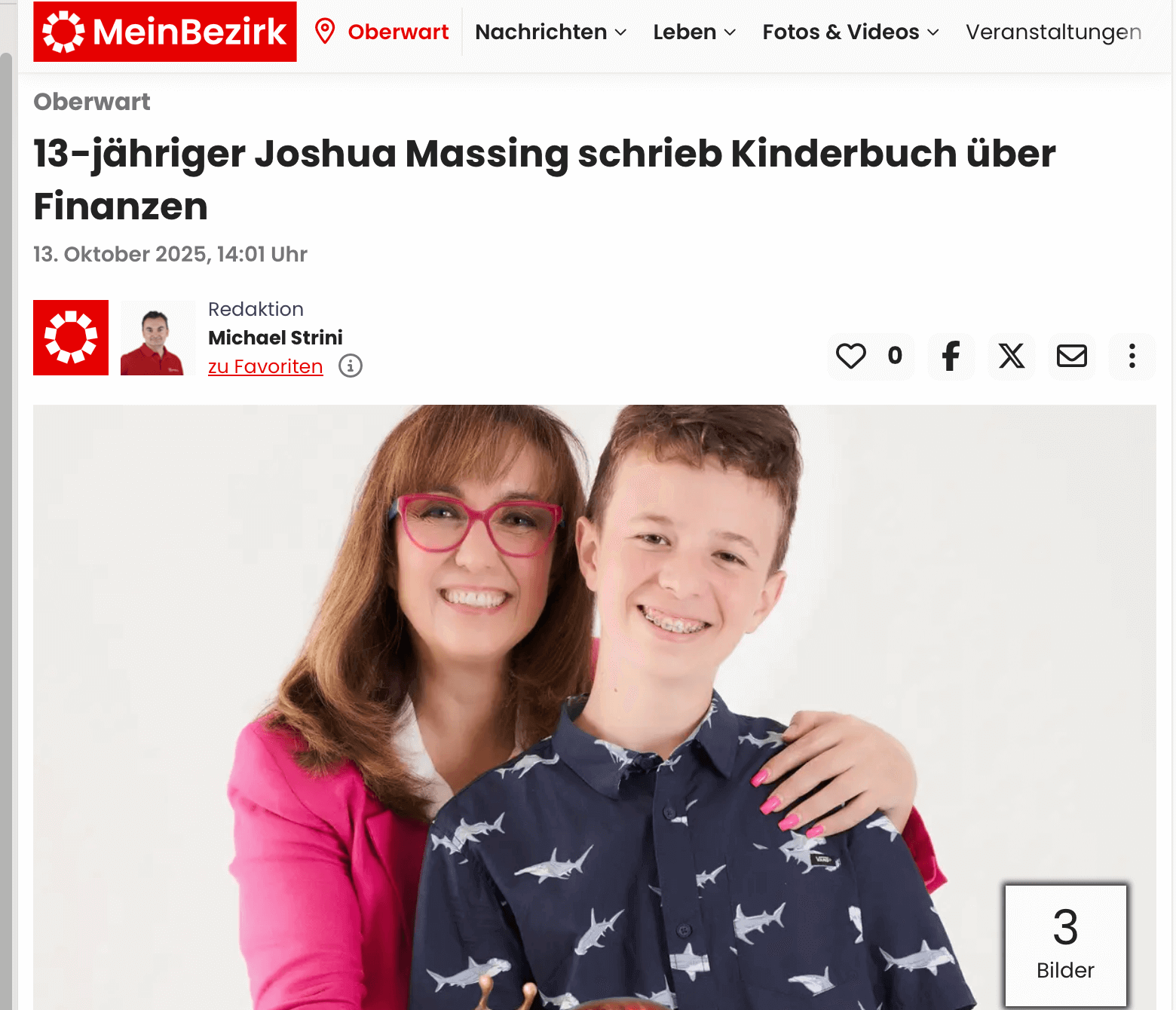 bezirksblätter katja joshua massing kinderbuch finanzen Kinderbuch bringt Kindern die Welt des Geldes näher