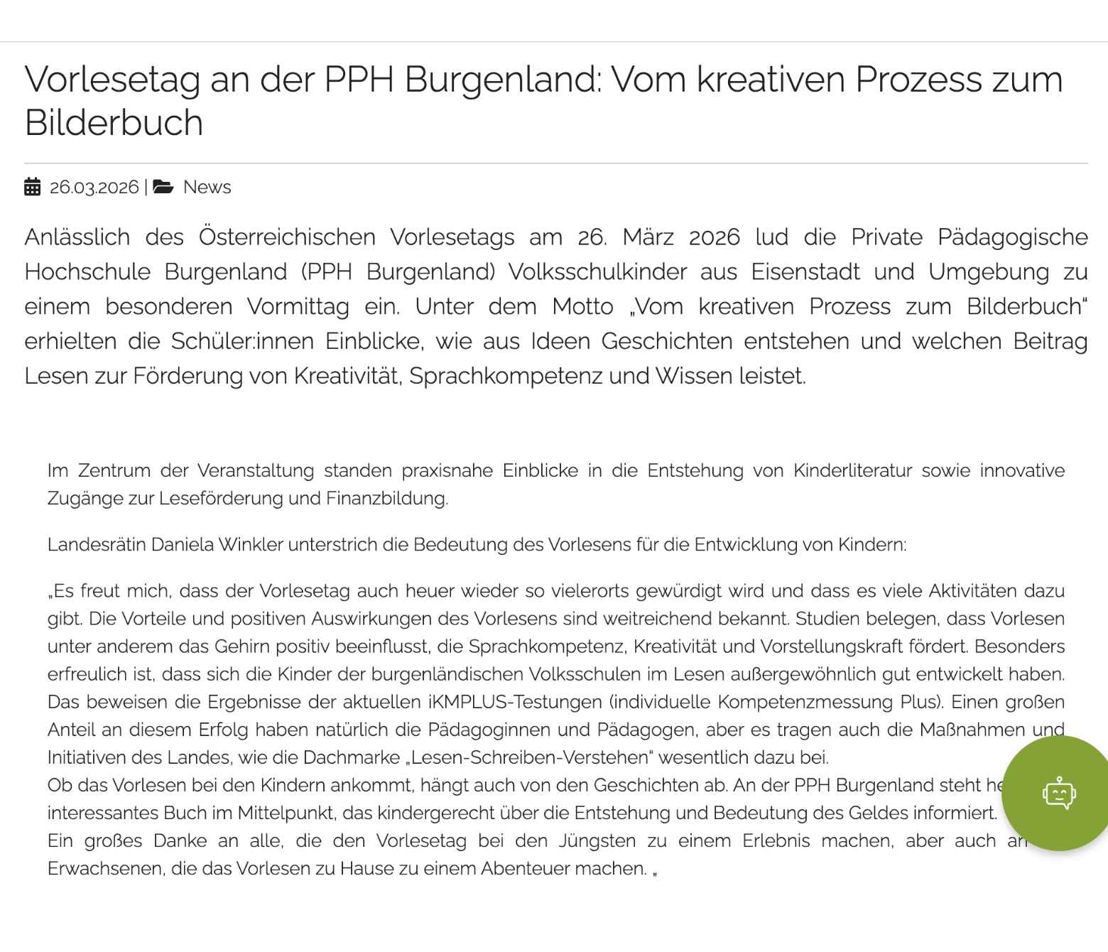 Aloha Vorlesetag PPH Aloha Kinderbuch Finanzbildung